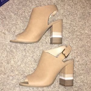 Taupe Bootie Heels